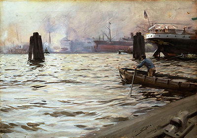 Hamburg Harbour Anders Zorn